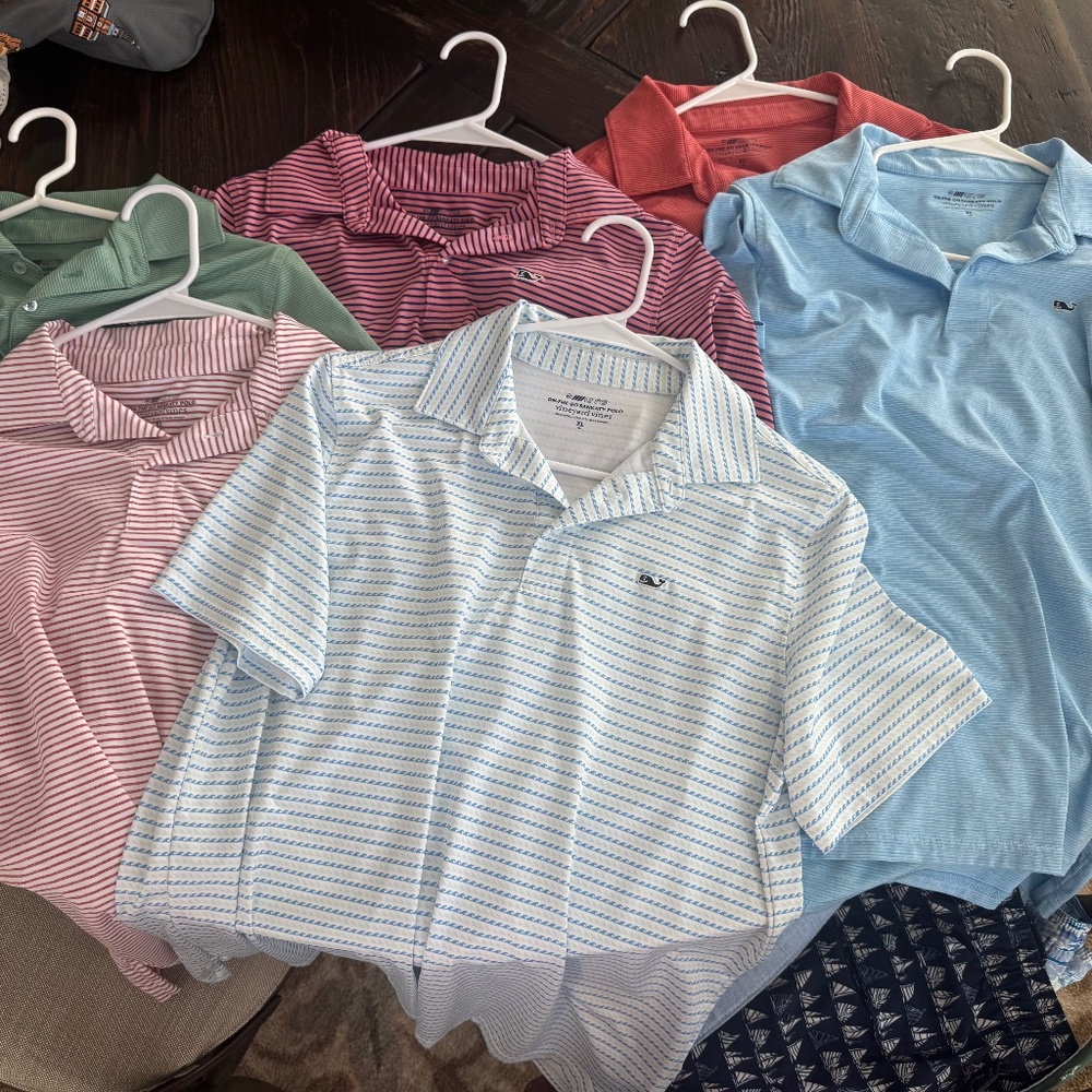 Six Boys XL Vineyard Vines Sankaty Polos